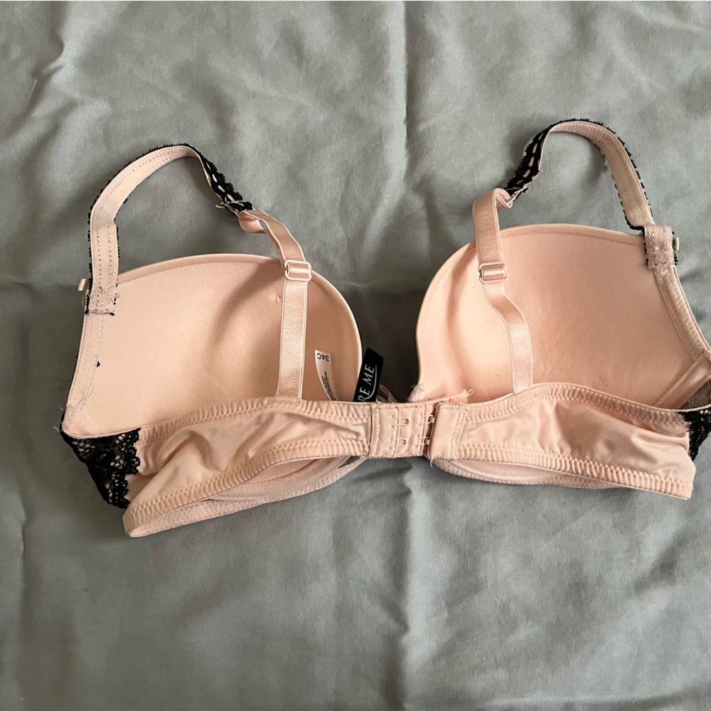 Elegant Lace Black and light pink Bra - Picture 3 of 4